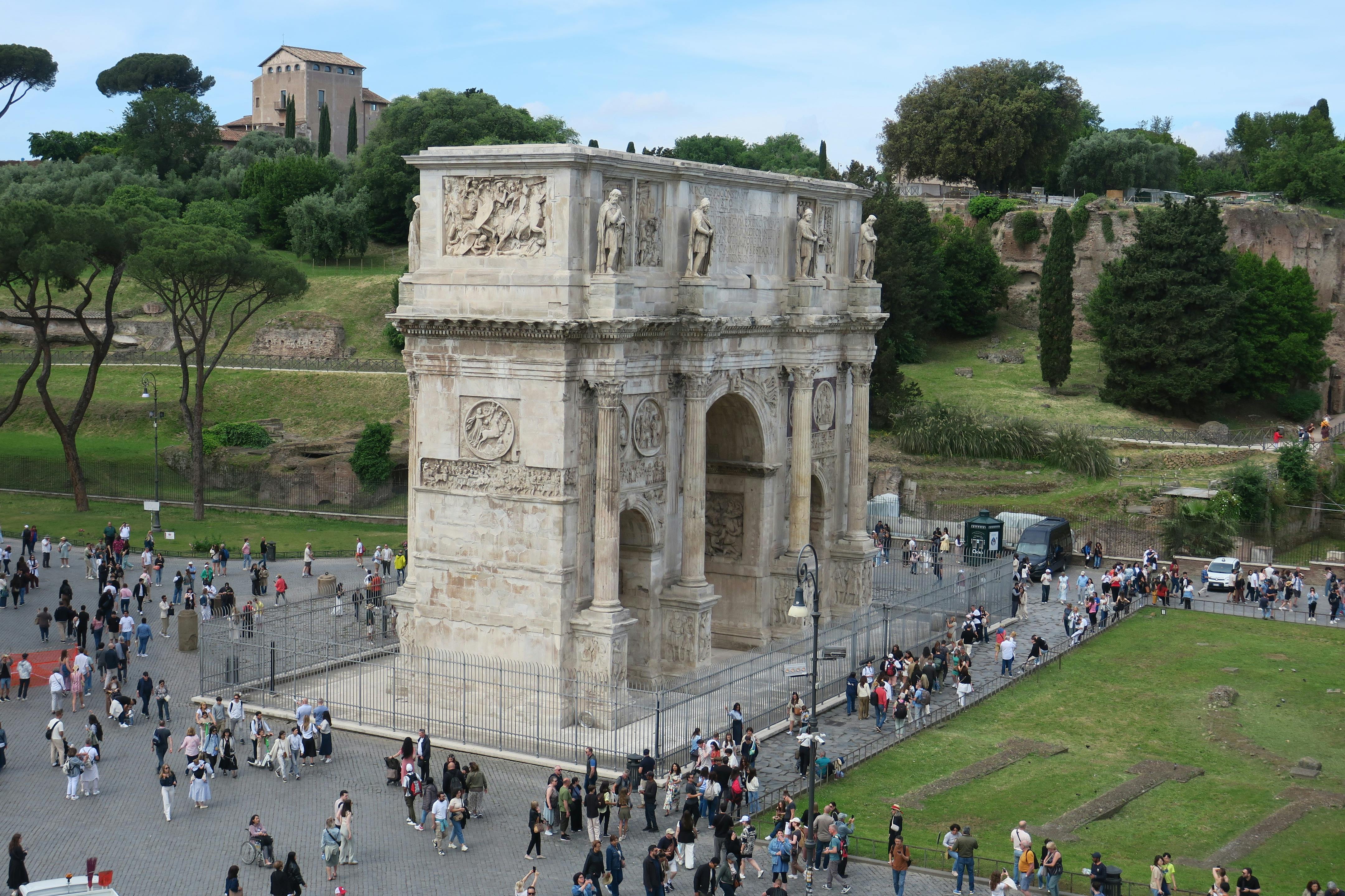 Arch of Constantine next to the Colosseum in Rome